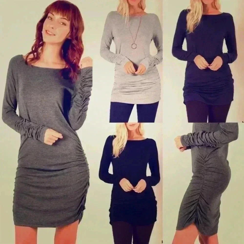 "Emily" Ruched Top / Dress - Picture 2 of 2